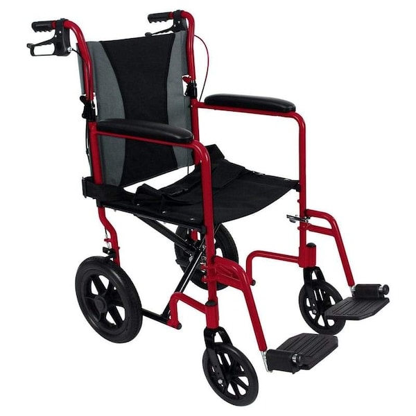 Vive Health Transport Wheelchair - Red MOB1021RED